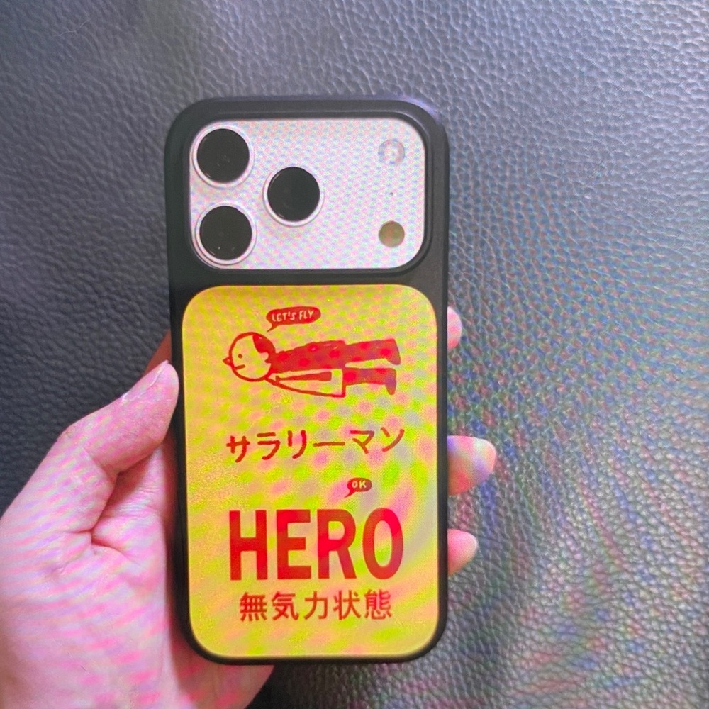 HERO Yellow Graphic Phone Case with Red Accent - Stylish Protective Cover